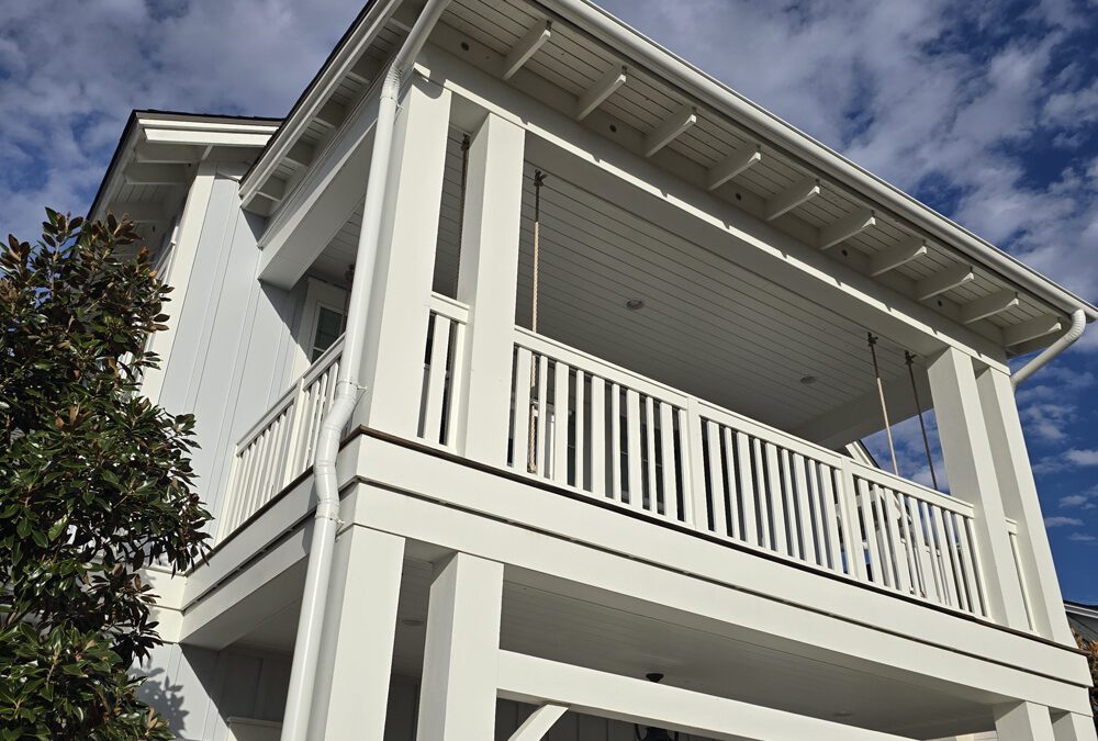 Inlet Beach half round gutters & downspouts.