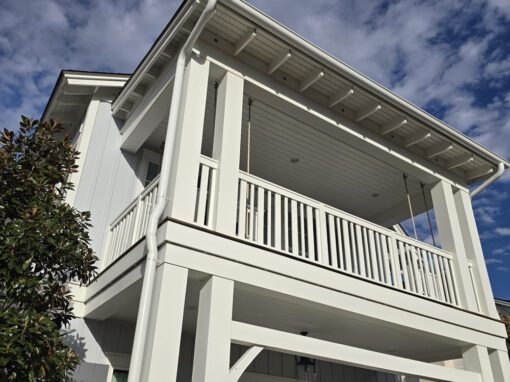 Inlet Beach half round gutters & downspouts. Inlet Beach half round gutters & downspouts.